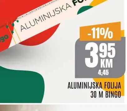 Bingo aluminijska folija 30 m