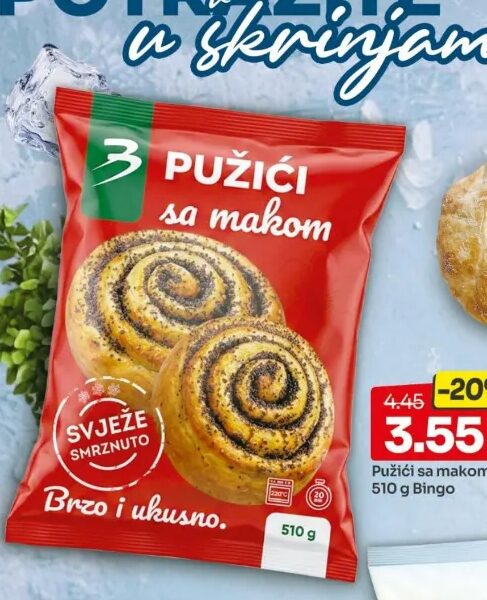 Bingo Pužići sa makom 510 g