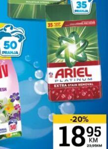 Bioaktiv deterdžent za veš 5 kg, Konzum i Mercator