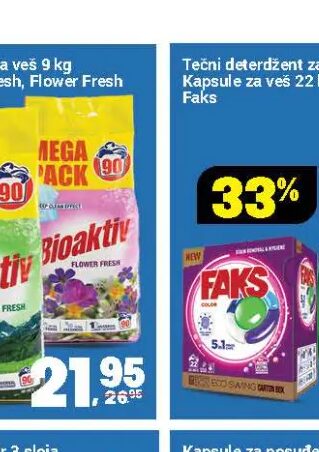 Bioaktiv deterdžent za veš 9 kg