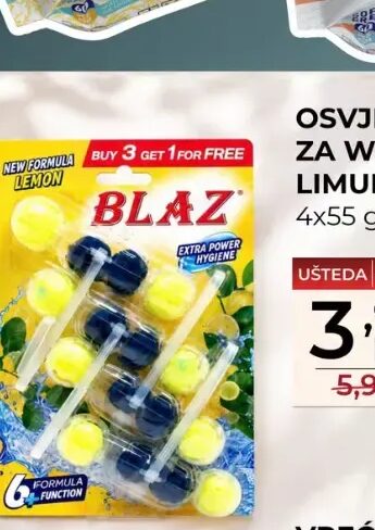 Blaz osvježivač za wc limun 4x55 g