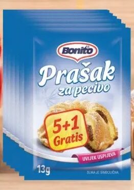 Bonito prašak za pecivo 72 g 5+1 gratis