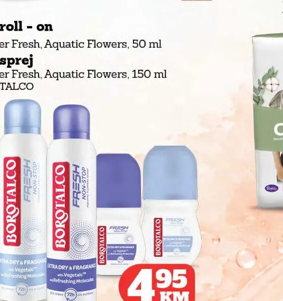 BOROTALCO deo roll-on / deo sprej 50 ml / 150 ml
