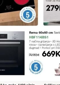 Bosch Rerna HBF114BS1 60x60 cm, Domod