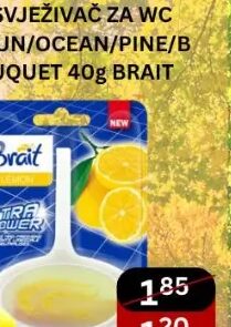 Brait osvježivač za WC Limun/Ocean/Pine/Bouquet 40 g, Bazar