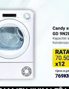 Candy sušilica CSOE C9DG-S 9 kg