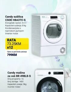 Candy sušilica GD 9N2B-S 9 kg, Kupi Tehniku