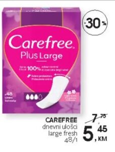 CAREFREE dnevni ulošci large fresh 48/1, CM