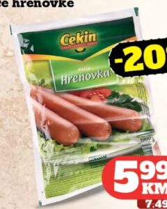 Cekin Pileće hrenovke 1 kg, Tropic