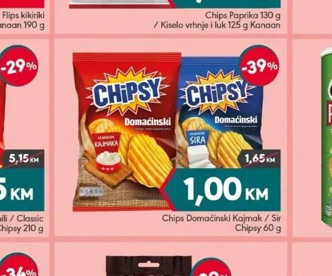 Chips Domaciinski Kojmak / Sir Chipsy 60 g