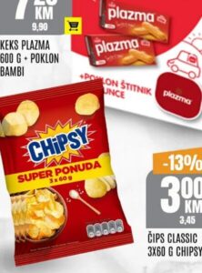 Chipsy Classic čips 3x60 g, Bingo