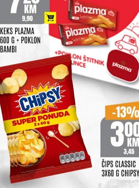 Chipsy Classic čips 3x60 g