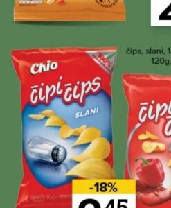 Čipi Čips slani 130 g, Konzum i Mercator