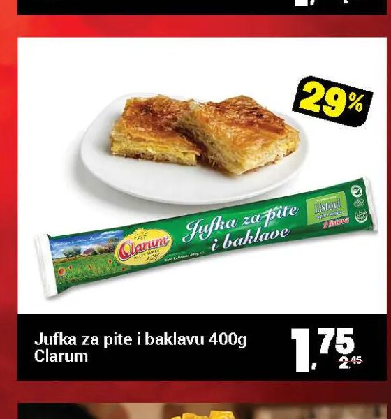 Clarum Jufka za pite i baklave 400 g