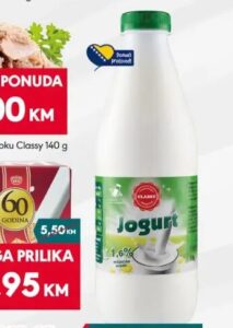 Classy jogurt tekući 1,6% 1 l, Mega diskont