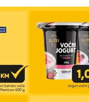Classy Jogurt voćni jagoda / šumsko voće 2x150 g