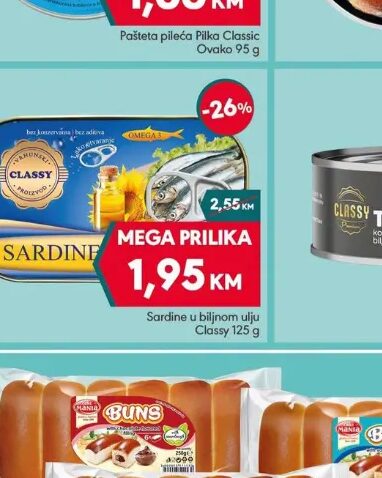Classy sardine u biljnom ulju 125 g