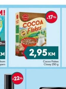 Cocoa Flakes Classy 250 g, Mega diskont