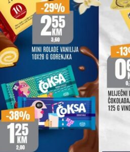 Çoksa Čokolada banana/mlijeko 68 g, Bingo
