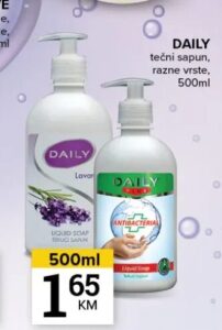 Daily tečni sapun 500 ml, Konzum i Mercator