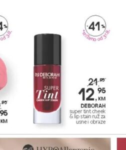 DEBORAH super tint cheek & lip stain ruž za usne i obraze, CM