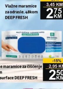 Deep Fresh vlažne maramice za čišćenje 50kom Multisurface 50 kom, Best