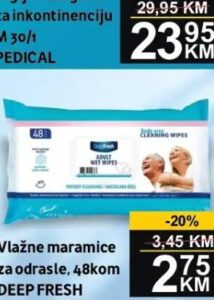 Deep Fresh vlažne maramice za odrasle 48kom 48 kom, Best