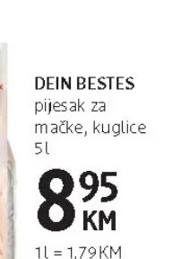 DEIN BESTES pijesak za mačke 5 l, dm