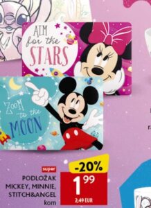 Disney Mickey, Minnie, Stitch&Angel podložak kom, Konzum i Mercator