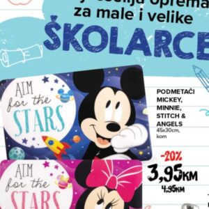 Disney Mickey podmetač 45x30cm, Konzum i Mercator