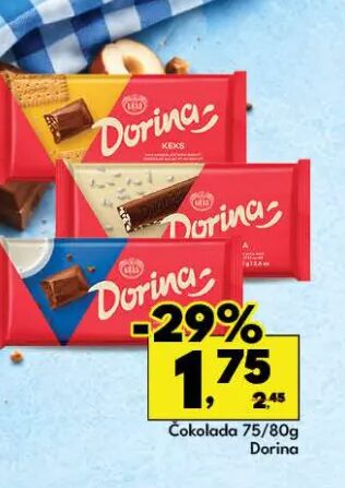 Dorina čokolada 75/80g