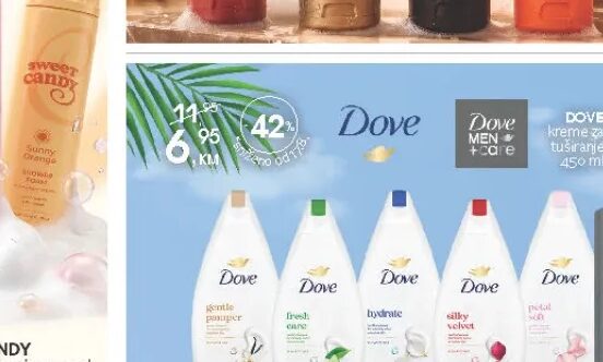 Dove kreme za tusiranje 450 ml