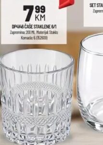DP4146 ČAŠE STAKLENE 6/1 6 kom, Zeka Baucentar