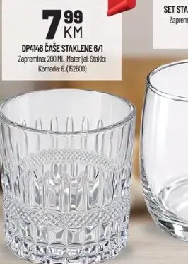 DP4146 ČAŠE STAKLENE 6/1 6 kom