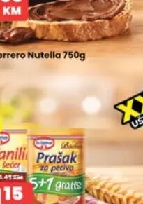 Dr. Oetker Vanilin šećer i prašak za pecivo 8 g, Hass