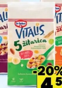 Dr.Oetker Vitalis 5 žitarica 500 g, Robot