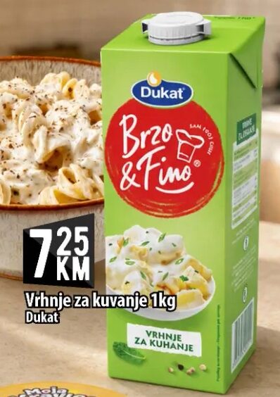 Dukat Brzo & Fino vrhnje za kuvanje 1 kg
