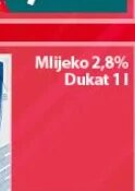 Dukat mlijeko 2,8% 1 l, Mega diskont