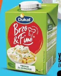 Dukat Vrhnje za kuhanje 500 ml, Robot
