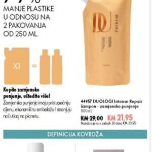 DUOLOGI Intense Repair šampon - zamjensko punjenje 500 ml, Oriflame