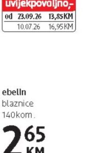 ebelin blaznice 140 kom, dm
