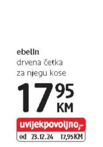 Ebelin drvena četka za njegu kose, dm