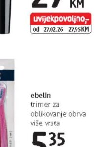 ebelin trimer za oblikovanje obrva više vrsta, dm