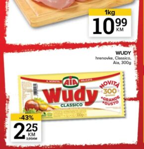 Edamec, Gouda polutvrdi sir 1kg, Konzum i Mercator
