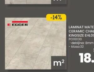 Egger LAMINAT MATEX F312 CERAMIC CHALK 5V KINGSIZE EHL002 m2, FIS