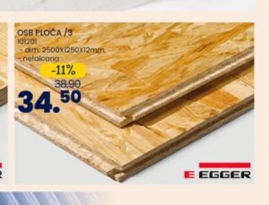 Egger OSB ploča /3 2500x1250x12 mm, FIS