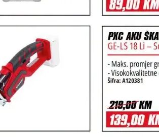 Einhell PXC aku pila za grane GE-GS 18 Li
