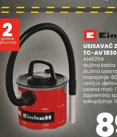 Einhell usisavač za pepeo TC-AV 1830 D 18 l