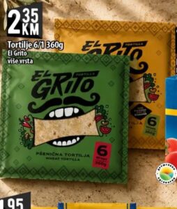 El Grito Tortilje 360g, Kort