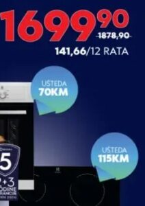 Electrolux ugradbena pećnica EOH3H00BX, Tehnomag